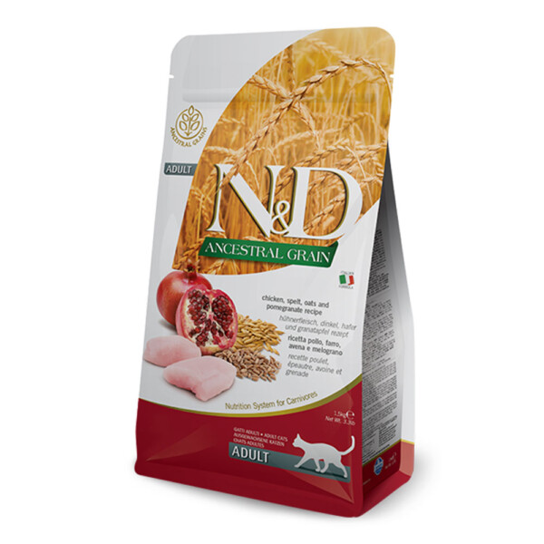 N&D Cat Low Grain Chicken & Pomegranate Adult 1,5kg