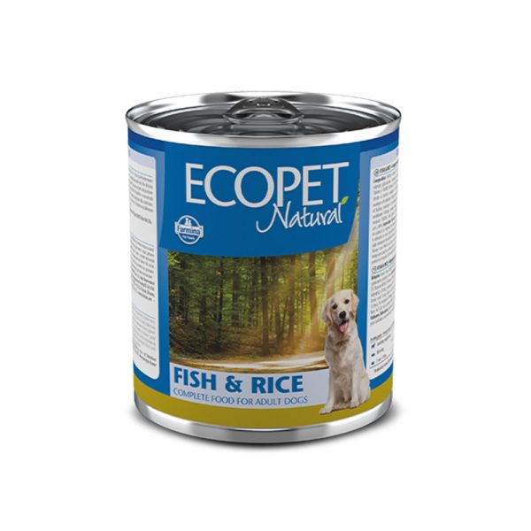 Ecopet Natural Fish & Rice Wet Dog 300gr 6τμχ
