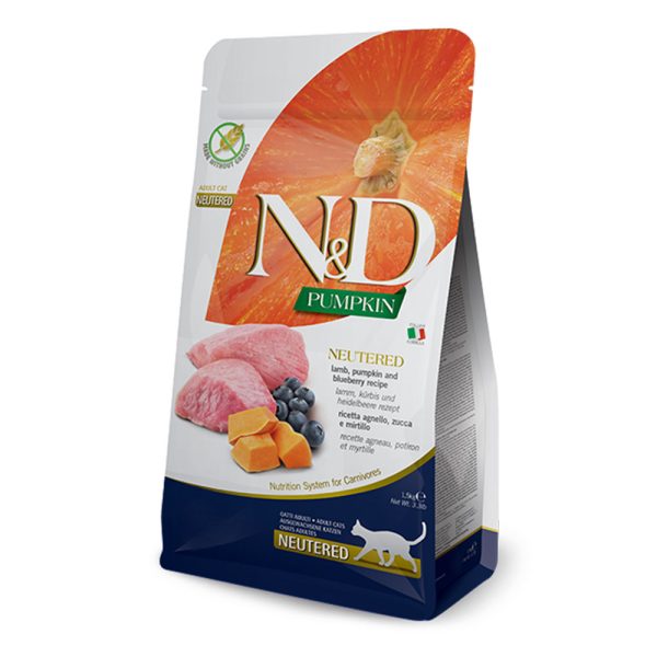 N&D Cat Neutered Lamb, Pumpkin & Blueberry Adult 5kg