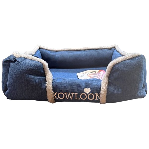 Κρεβατάκι Καναπές Σκύλου και Γάτας Αδιάβροχο Μπλε 54x40x15cm Kowloon