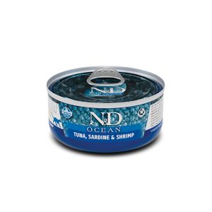 N&D Cat Tuna, Sardine & Shrimp Adult Wet Food 70g 12τμχ