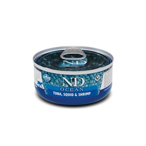 N&D Cat Tuna, Squid & Shrimp Adult Wet Food 80g 12τμχ