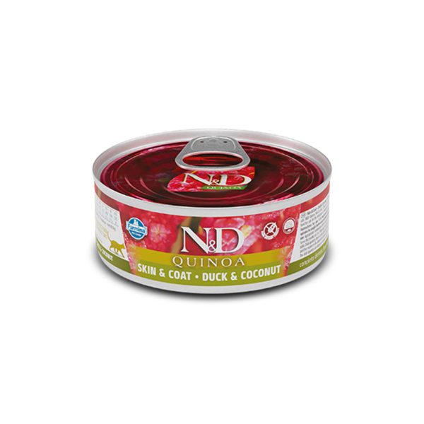 N&D Cat Quinoa Skin & Coat Duck Wet food 80g 12τμχ